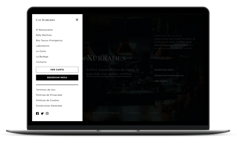 Can Xurrades web mockup