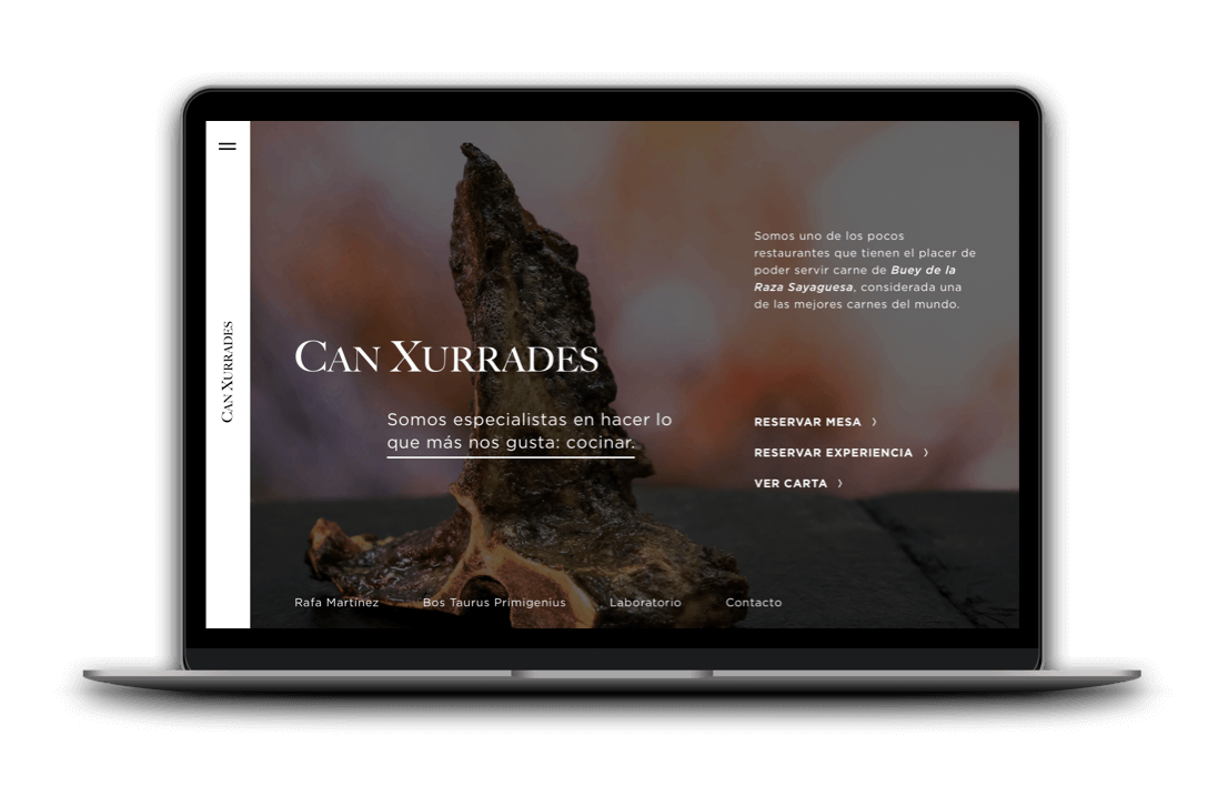 Can Xurrades web mockup