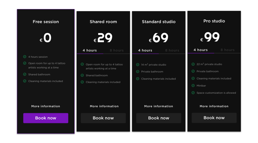 Pricing boxes